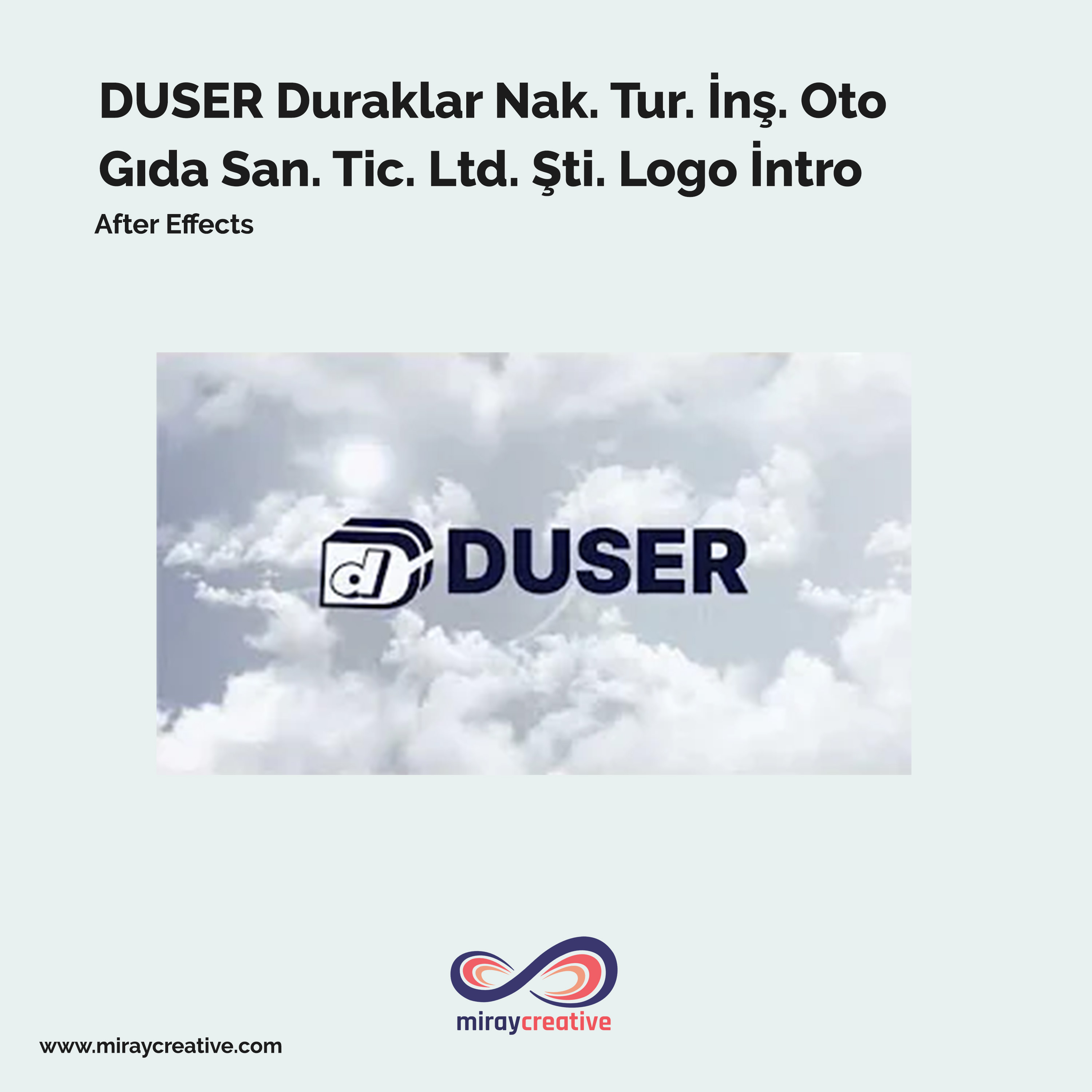 DUSER Duraklar Nak. Tur. İnş. Oto Gıda San. Tic. Ltd. Şti. Logo İntro