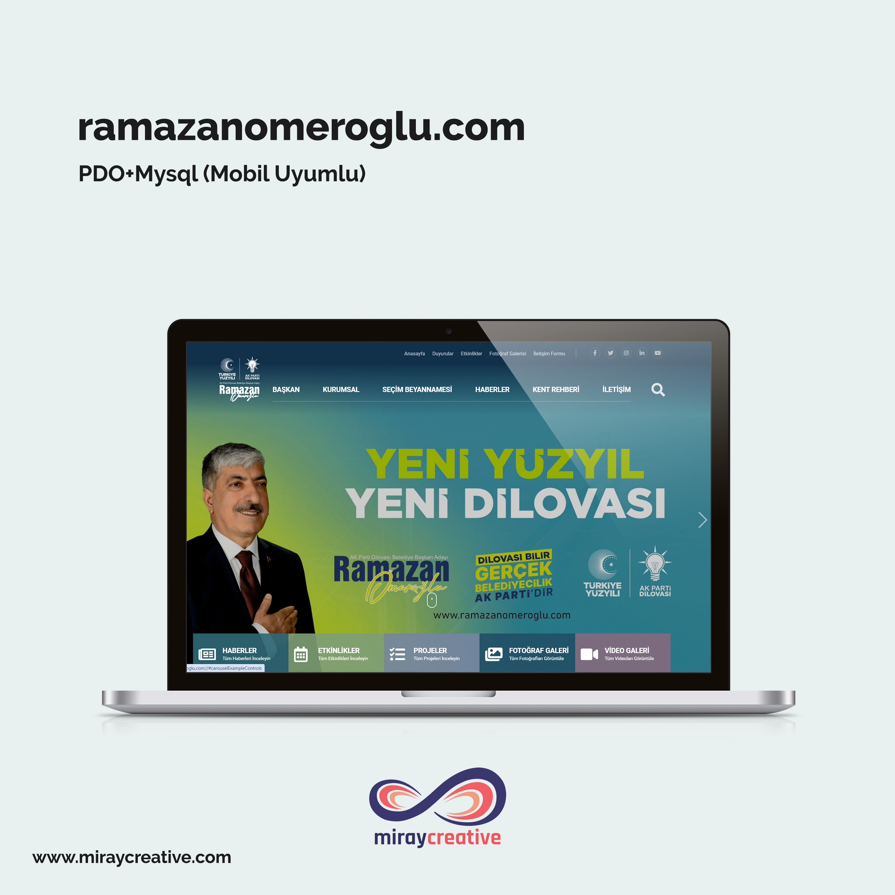 ramazanomeroglu.com Kişisel Web Sayfası Yazılım Hizmeti Tamamlandı